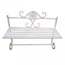 Portacarta Camille Bianco Antico 41x16x33 h cm in Acciaio Bianco