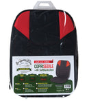 Coprisedile Anteriore Singolo 104x44 cm per Auto Universale Nero e Rosso