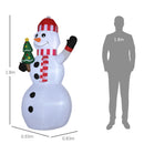 Pupazzo di Neve Gonfiabile 93x83x180 cm con Luci LED da Esterno e Interno