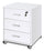 Cassettiera 3 Cassetti su Ruote 50x70x41 cm Bianco Fiammato