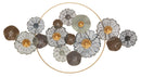 Pannello Flower Circl 155x8,5x85 cm in Ferro Multicolor