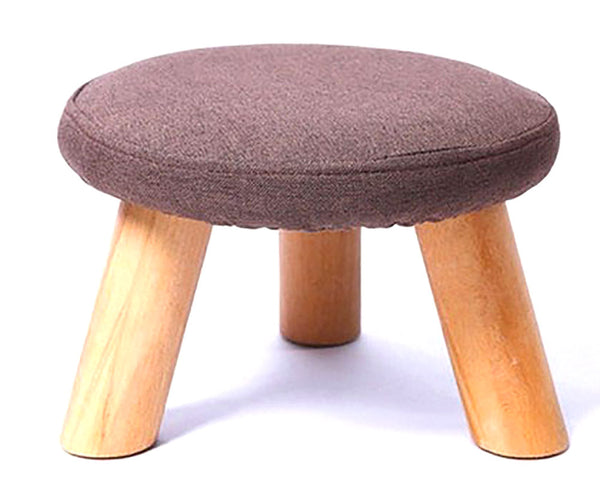 Pouf in Tessuto e Legno di Pino 29x29x20 cm Fumer Jimmy Prugna prezzo