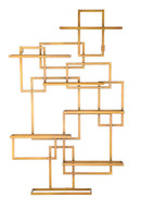 Porta Bottiglie Glam Verticale 50x10x79.5 cm in Ferro Oro