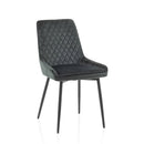 Set 2 Sedie 46,5x48x84,5 cm in Velluto Verde