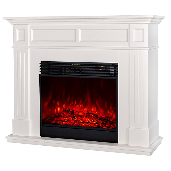 Camino Elettrico da Pavimento 100x132x30 cm Effetto Fiamma 1950W Sicilia & Mirabella Panna prezzo