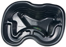 Laghetto Artificiale Termoformato in PE 120x90x40 cm 120 Litri Nero