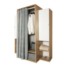 Armadio Guardaroba 150x56x184h cm Krell rovere bianco 