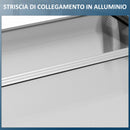 Pensilina Tettoia 122x89x24 cm in Policarbonato PP e Alluminio Nera e Trasparente