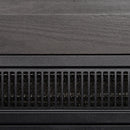 Camino Elettrico da Pavimento 1800W Effetto Fiamma e Telecomando 96,5x22x81,7 cm Grigio Scuro