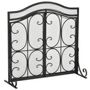 Parascintille con Antine 88x30x89 cm in Metallo Nero