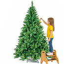 Albero di Natale Canberra 180 cm 750 Punte Foltissimo con Innesto Rapido e Base in Metallo in PVC e PE Verde      