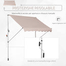 Tenda da Sole Avvolgibile 2x1,5m  Beige