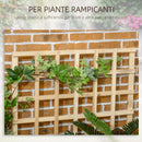 Fioriera da Esterno con Grigliato 95x95x110 cm in Legno di Abete Naturale