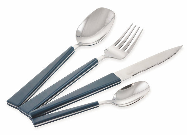 sconto Servizio Set di Posate 24 Pezzi in Acciaio e Plastica Villa d'Este Home Tivoli Marea Grigio