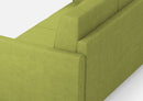 Divano 3 Posti 198x85x85 cm Karay in Tessuto Verde