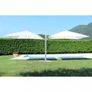 Ombrellone da Giardino Doppio Archimede 3x3 m in Alluminio Bianco Telo Bianco