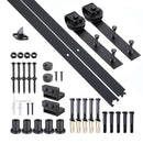 Binario per Porte Scorrevoli con Kit di Accessori in Acciaio al Carbonio 200x4x0.6 cm 
