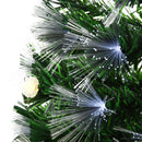 Albero di Natale Artificiale 150 cm 180 Rami con Luce LED Fibre Ottiche  Pino Verde