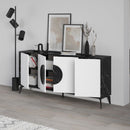 Madia 4 Ante 180x35,6x82 cm in MDF Gora Bianco