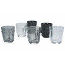 Set 6 Bicchieri Acqua Vis à Vis Stones in Vetro VdE Tivoli 1996 Grigio Trasparente Nero