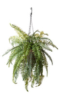 Foglie Artificiali Felce Cadente con Cesto 97 cm da Appendere 