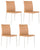 Set 4 Sedie 41,5x44xH85 cm in Similpelle Minnie Marrone