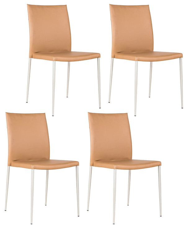 prezzo Set 4 Sedie 41,5x44xH85 cm in Similpelle Minnie Marrone