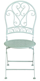 Set Tavolo e 2 Sedie Pieghevoli da Giardino in Metallo Ragusa Verde