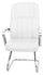 Sedia Attesa da Ufficio 59x67x105 cm in Acciaio e Similpelle Bianca