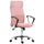 Sedia Ergonomica da Ufficio Girevole 63x65x109-119 cm con Schienale a Rete Rosa