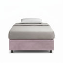 Letto 1 Piazza e Mezza Contenitore Imbottito Microfibra Glicine Boxmax Varie Misure