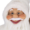 Pupazzo Babbo Natale H46 cm in Stoffa Oro e Bianco