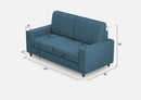 Divano 2 Posti 168x85x85 cm Sakar in Tessuto Avio