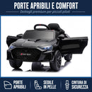 Macchina Elettrica per Bambini Licenza Audi RS 3 Sportback 12V Sedili in Pelle e Telecomando Nero