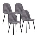 Set 4 Sedie 43x42x86 cm in Similpelle Trapuntata Bella Grigia