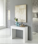 Consolle Tavolo Allungabile in Legno e Melamina 42/302x95x76cm TFT  Sky Bianco Cenere