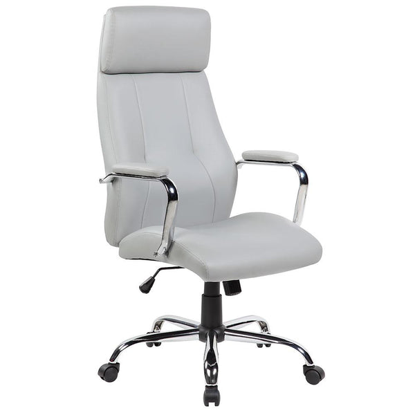 sconto Sedia Poltrona Presidenziale da Ufficio in Similpelle Tosini New York Grigio