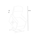 Poltrona Alzapersona Elettrica 1 Motore 73x94x103 cm in Tessuto Grigio