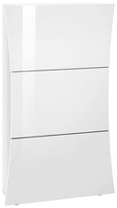 Scarpiera 3 Ante a Ribalta 71x26,6x121,5 cm Arco Bianco Lucido