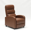 Poltrona Relax Reclinabile Manuale 69x91x102 cm in Similpelle Marrone