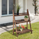 Scaffale Portapiante Pieghevole da Giardino 80x37x93 cm in Legno di Abete