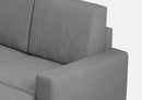 Divano 2 Posti con Pouf 148x155x85 cm Sakar in Tessuto Grigio