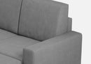 Divano 2 Posti con Pouf 148x155x85 cm Sakar in Tessuto Grigio