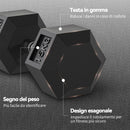 Set 2 Manubri Fitness da 15 kg Esagonali con Impugnatura Antiscivolo in Acciaio e Gomma Nero      