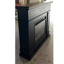 Camino Elettrico da Pavimento 109x102x21,5 cm Effetto Fiamma 1500W Sined Lipari Nero