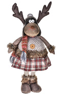 Alce Pupazzo in Piedi H52 cm Multicolor