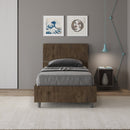 Letto Singolo Demas Testata Inclinata  Noce Varie Misure