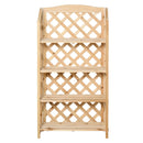 Portapiante Fioriera da Giardino 4 Ripiani 67x33x123 cm in Legno Naturale
