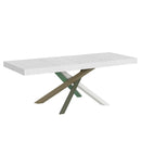 Tavolo Allungabile 180-440x90x77 cm Volantis Premium Bianco Frassino Telaio 4A 