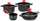 Batteria di Pentole 7 Pezzi in Alluminio Pressofuso Antiaderente Olympia Love